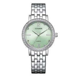 Citizen EL3100-55X Damen-Armbanduhr Quarz Stahl/Hellgrün