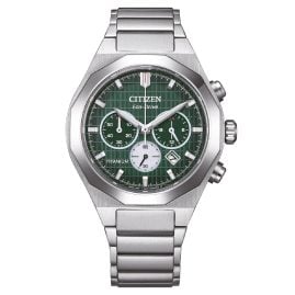 Citizen CA4691-59X Eco-Drive Herren-Chronograph Solar Titan Grün