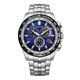 Citizen CB5874-81L Eco-Drive Herrenuhr Funk-Solar Stahl/Blau