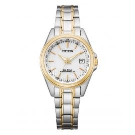 Citizen EC1186-85A Eco-Drive Damenuhr Funk-Solar Bicolor