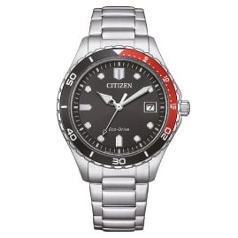 Citizen AW1820-81E Eco-Drive Solaruhr in Unisexgröße Stahl/Schwarz