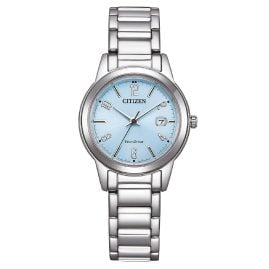 Citizen FE1241-71L Eco-Drive Solar Damenuhr Stahl/Hellblau