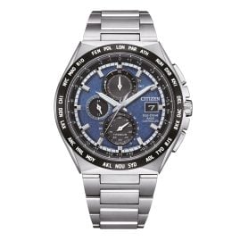 Citizen AT8238-84L Eco-Drive Solar Herren-Funkuhr Titan Blau