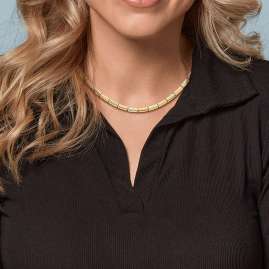 Boccia 08081-03 Damen-Kette Titan Goldfarben