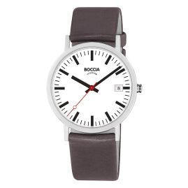 Boccia 3670-04 Herrenuhr Titan mit Datum Grau