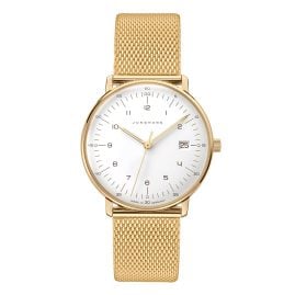 Junghans 47/7452.46 max bill Damenuhr mit Saphirglas Goldfarben