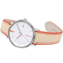 Junghans 47/4458.00 Damenuhr Form Quarz Beige/Pfirsichfarben