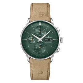 Junghans 27/4222.02 Meister Chronoscope Herrenuhr Automatik Beige/Grün