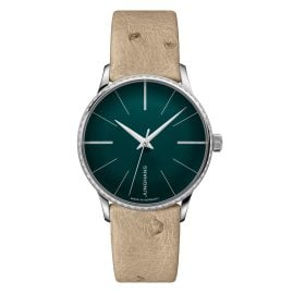 Junghans 27/3240.00 Meister Damenarmbanduhr Automatic Beige/Grün