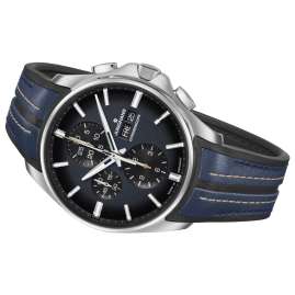 Junghans 27/4227.00 Meister Chronoscope Herrenuhr Automatik Schwarz/Blau