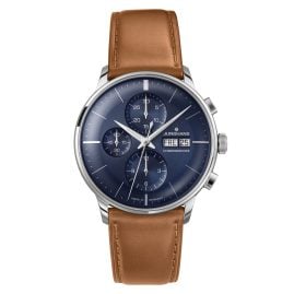 Junghans 27/4526.02 Meister Chronoscope Herrenuhr Automatik Cognacfarben