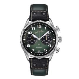 Junghans 27/3492.00 Meister Pilot Chronoscope Fliegeruhr für Herren Grün