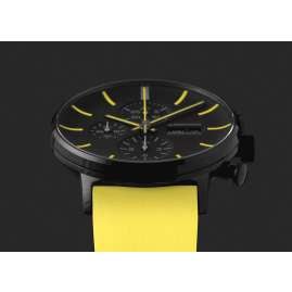 Junghans 27/4473.00 Form A Chronoscope Herrenarmbanduhr Gelb/Schwarz