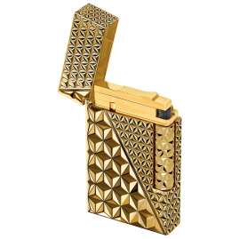 S.T. Dupont C16646 Feuerzeug Linie 2 Double Fire X Goldfarben