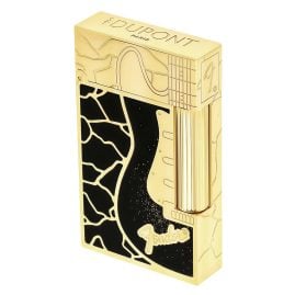 S.T. Dupont C16025CL Feuerzeug Linie 2 Fender Schwarz/Goldfarben