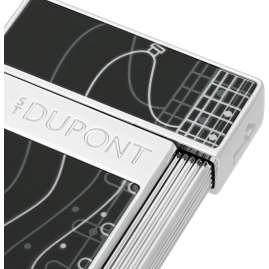 S.T. Dupont 028025 Feuerzeug Slimmy Fender Schwarz/Chrom