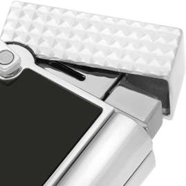 S.T. Dupont K27076CH Halskette mit Feuerzeug Silberfarben/Schwarz