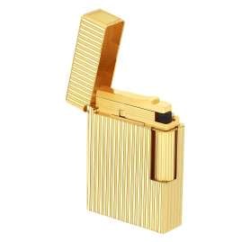 S.T. Dupont C14020 Feuerzeug Linie 1 Vertikale Linien Goldfarben