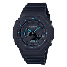 Casio GA-2100-1A2ER G-Shock Classic AnaDigi Herrenuhr Schwarz/Türkis