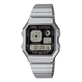 Casio A130WE-1AEF Armbanduhr Digital Edgy Collection Silberfarben
