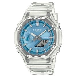 Casio GA-2100BM-7A2ER G-Shock Classic Ana-Digi Armbanduhr Transparent/Blau
