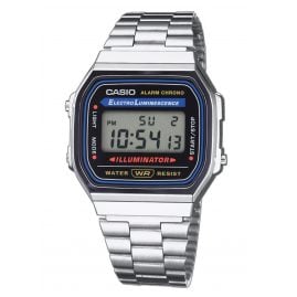 Casio A168WA-1YES Digitaluhr Vintage Silberfarben