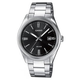 Casio MTP-1302PD-1A1VEF Herrenuhr Schwarz/Silberfarben