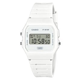Casio F-91WB-7AEF Timeless Collection Damen- und Jugenduhr Weiß