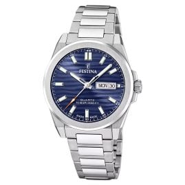 Festina F20073/2 Herrenuhr Stahl/Blau mit Saphirglas