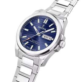 Festina F20073/2 Herrenuhr Stahl/Blau mit Saphirglas