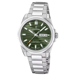 Festina F20073/4 Herren-Armbanduhr Stahl/Grün mit Saphirglas