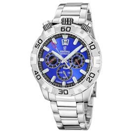 Festina F20743/3 Herrenuhr Bullhead Blau mit Stahlband