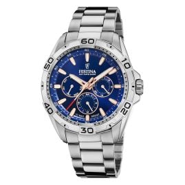 Festina F20623/2 Herren-Uhr Multifunktion Stahl/Blau