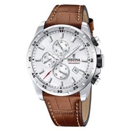 Festina F20692/1 Herrenuhr Chronograph Braun/Silberfarben