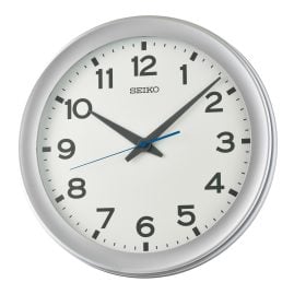 Seiko QXA835S Wanduhr Quarz Silberfarben Gut Ablesbar