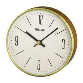 Seiko QXG158G Tischuhr Holz/Goldfarben