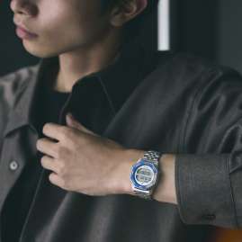 Seiko SMGG21P1 Armbanduhr Digital-Chronograph Rotocall Blau/Grau