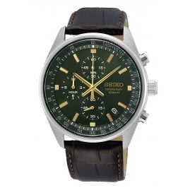 Seiko SSB385P1 Chronograph Herrenuhr mit Lederband