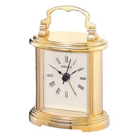 Seiko QHE109G Tischuhr Wecker goldfarben