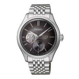 Seiko SPB471J1 Presage Automatik-Herrenuhr Classic Open Heart Grau