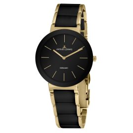 Jacques Lemans 42-7E Damenuhr Monaco Goldfarben/Keramik Schwarz