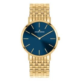 Jacques Lemans 1-2172M Damen-Armbanduhr Nizza Goldfarben/Dunkelblau