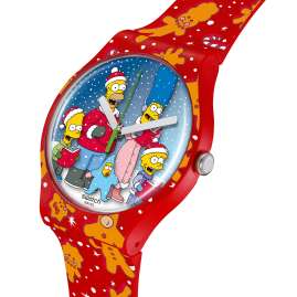 Swatch SUOZ361 Armbanduhr The Simpsons Wondrous Winter Wonderland