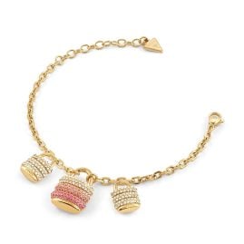 Guess JUBB05404JWYGPKS Damenarmband Padlock Charms Goldfarben S
