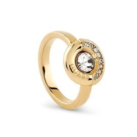 Guess JUBR05379JWYG Damenring Coin Pave Solitär Silberfarben