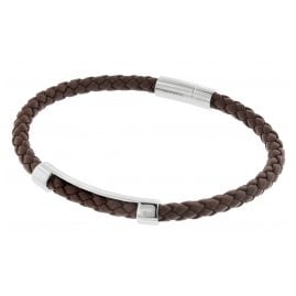 BOSS 50460856-210 Herren-Armband Leder Braun Benni