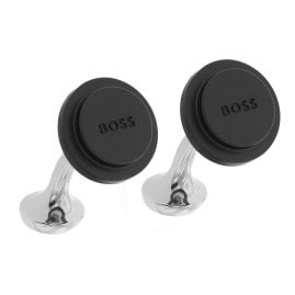 BOSS 50479845-001 Manschettenknöpfe Rund Schwarz Clark
