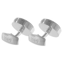 BOSS 50486922-260 Manschettenknöpfe Rund Silberfarben T-Brown