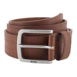 BOSS 50471307-210 Herren-Ledergürtel Jor Medium Braun