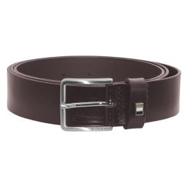 BOSS 50486839-205 Herren-Ledergürtel Dunkelbraun Ther-Flag-E